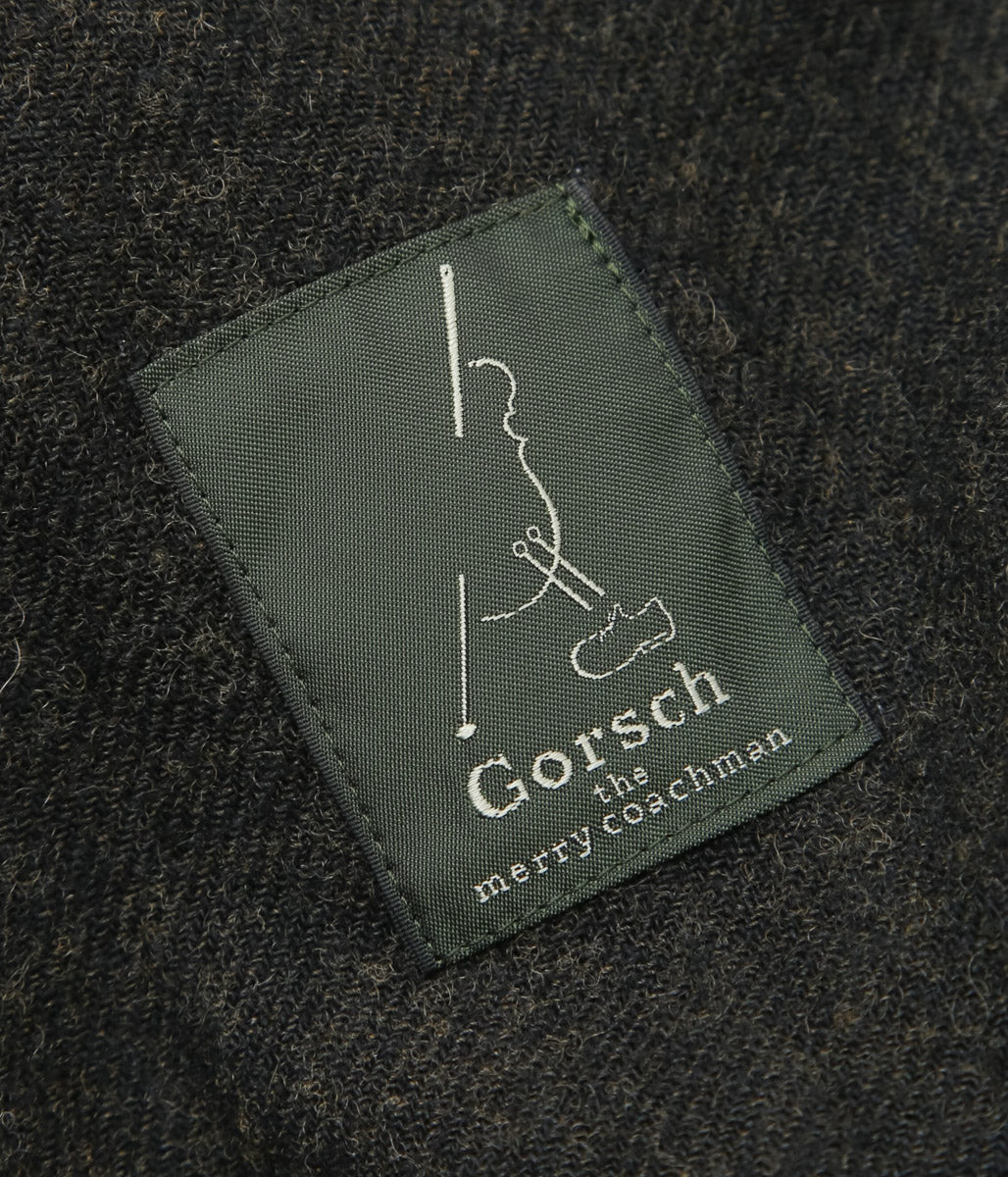 GORSCH ''BRUSHED LINEN WOOL BREATH COLLAR SHIRT'' (CHARCOAL)