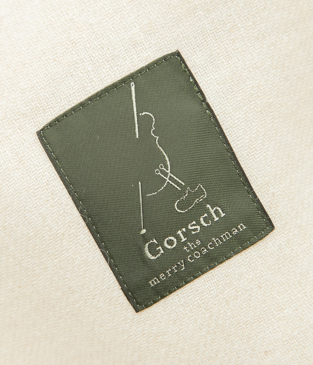 GORSCH ''BRUSHED LINEN WOOL BREATH COLLAR SHIRT'' (OFF WHITE)
