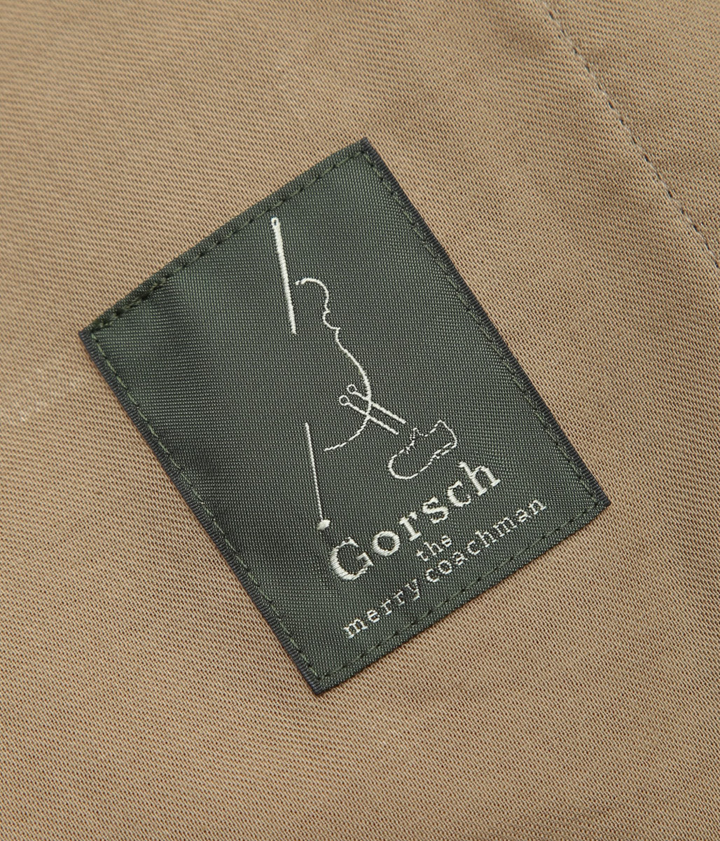 GORSCH ''BRUSHED RAMIE LINEN WOOL EASY TROUSERS'' (KHAKI)
