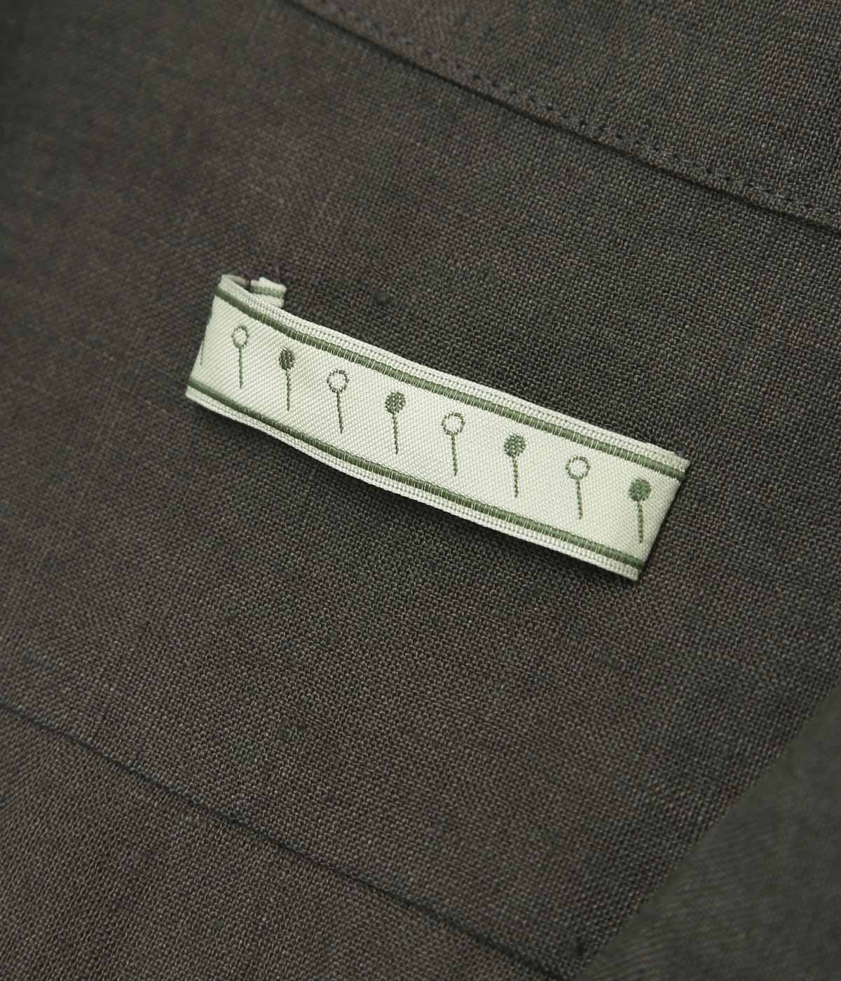 GORSCH ''EUROPIAN LINEN WIDE OPEN COLLAR SHORT SLEEVE SHIRT'' (CHARCOAL)