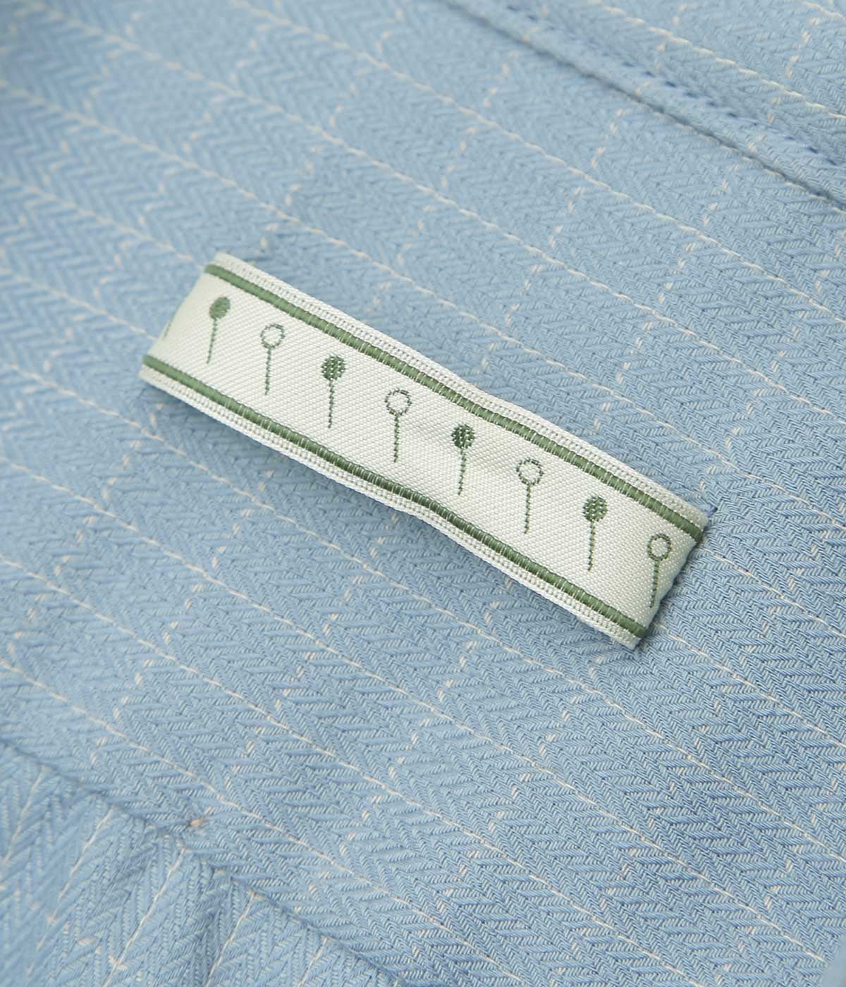 GORSCH ''OMOIDE POKET STAND COLLAR COTTON SHIRT'' (BLUE CHECK)