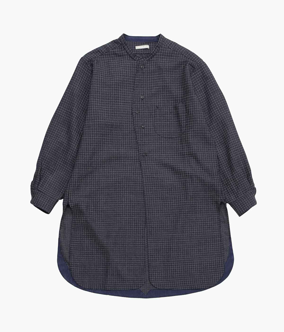 GORSCH ''VINTAGE WOOL CHECK SHIRT COAT'' (NAVY CHECK)