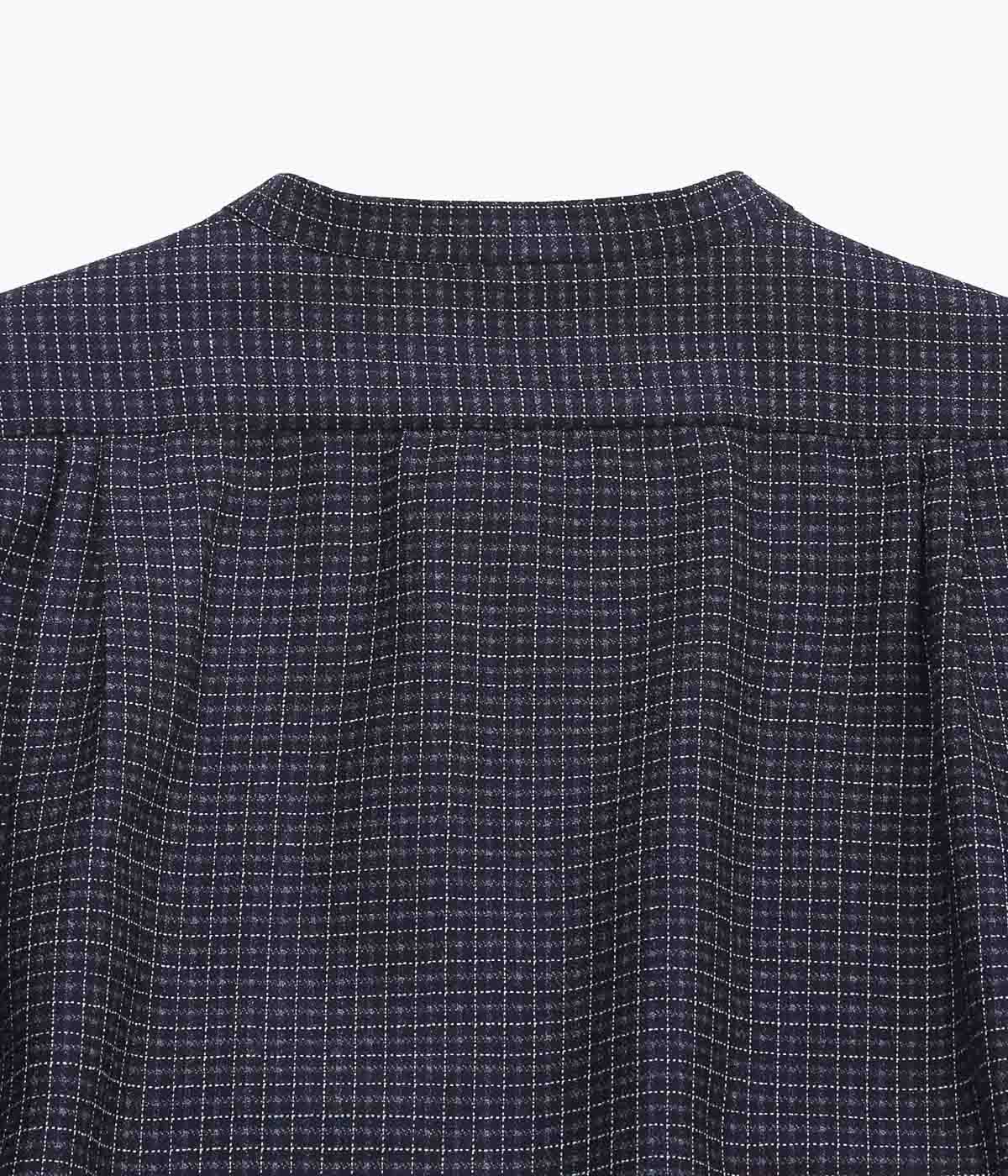 GORSCH ''VINTAGE WOOL CHECK SHIRT COAT'' (NAVY CHECK)
