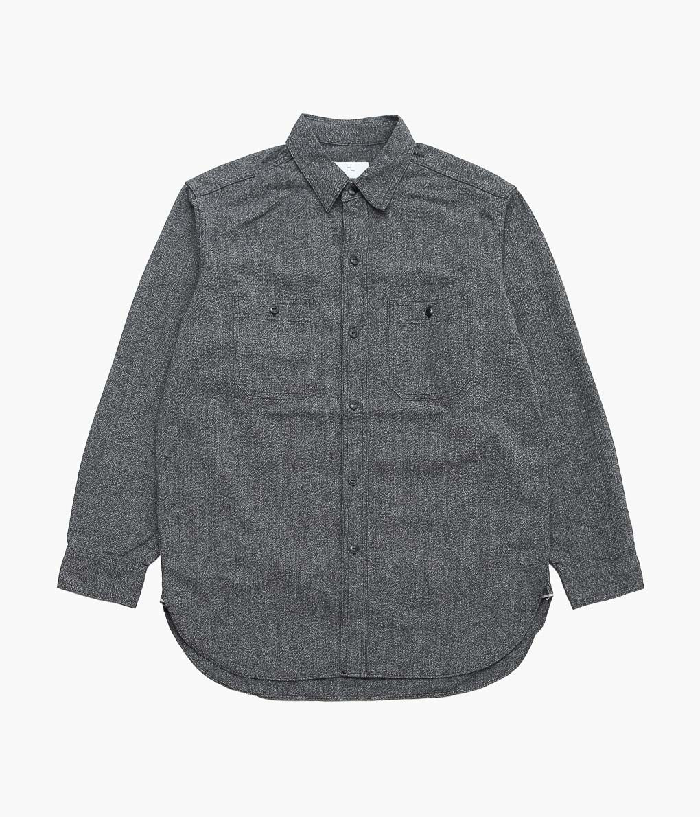 HERILL ''BLACKCHAMBRAY WORKSHIRT'' (BLACK)