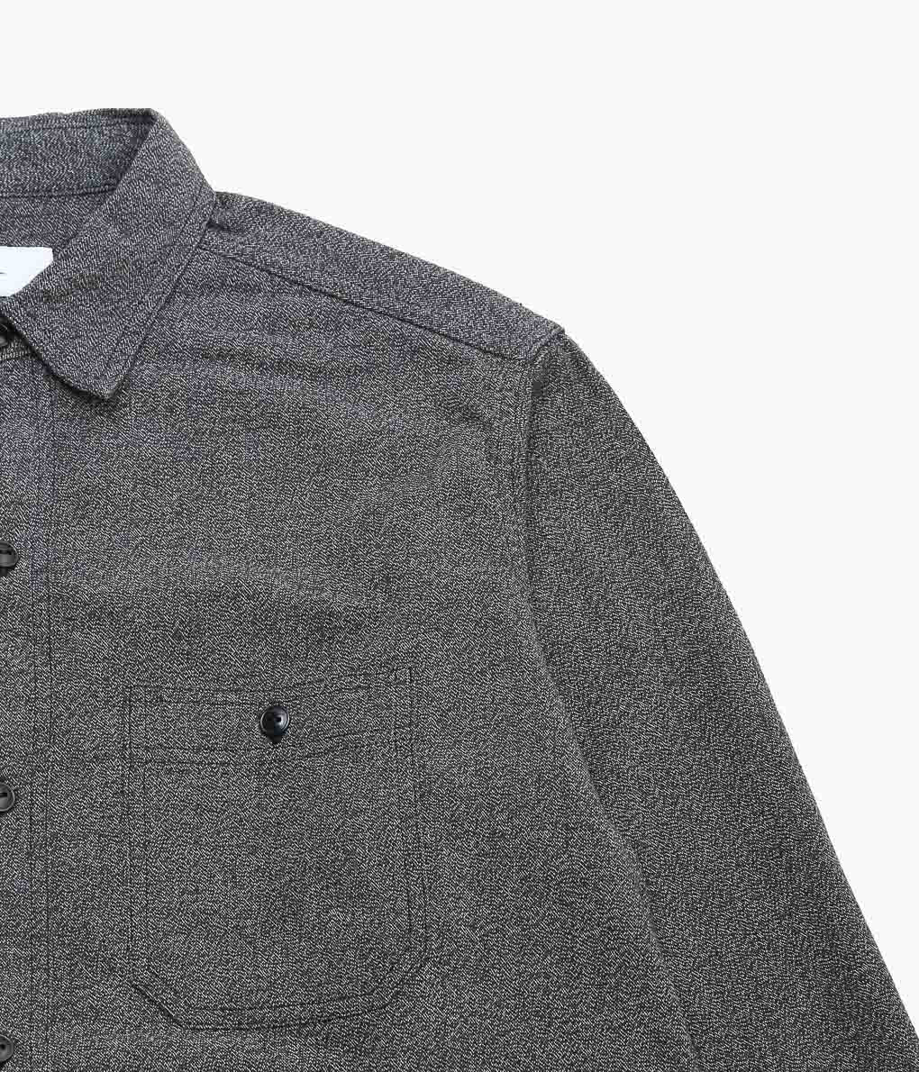 HERILL ''BLACKCHAMBRAY WORKSHIRT'' (BLACK)