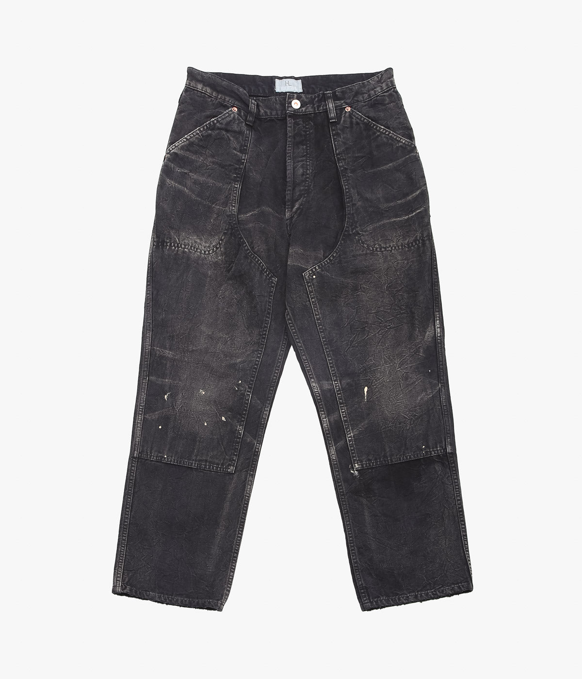 HERILL ヘリル/名作 24SS ダブルニーパンツ ペイント ダメージ 黒0 HERILL ''DUCK PAINTERPANTS'' (BLACK) – THE STORE BY MAIDENS