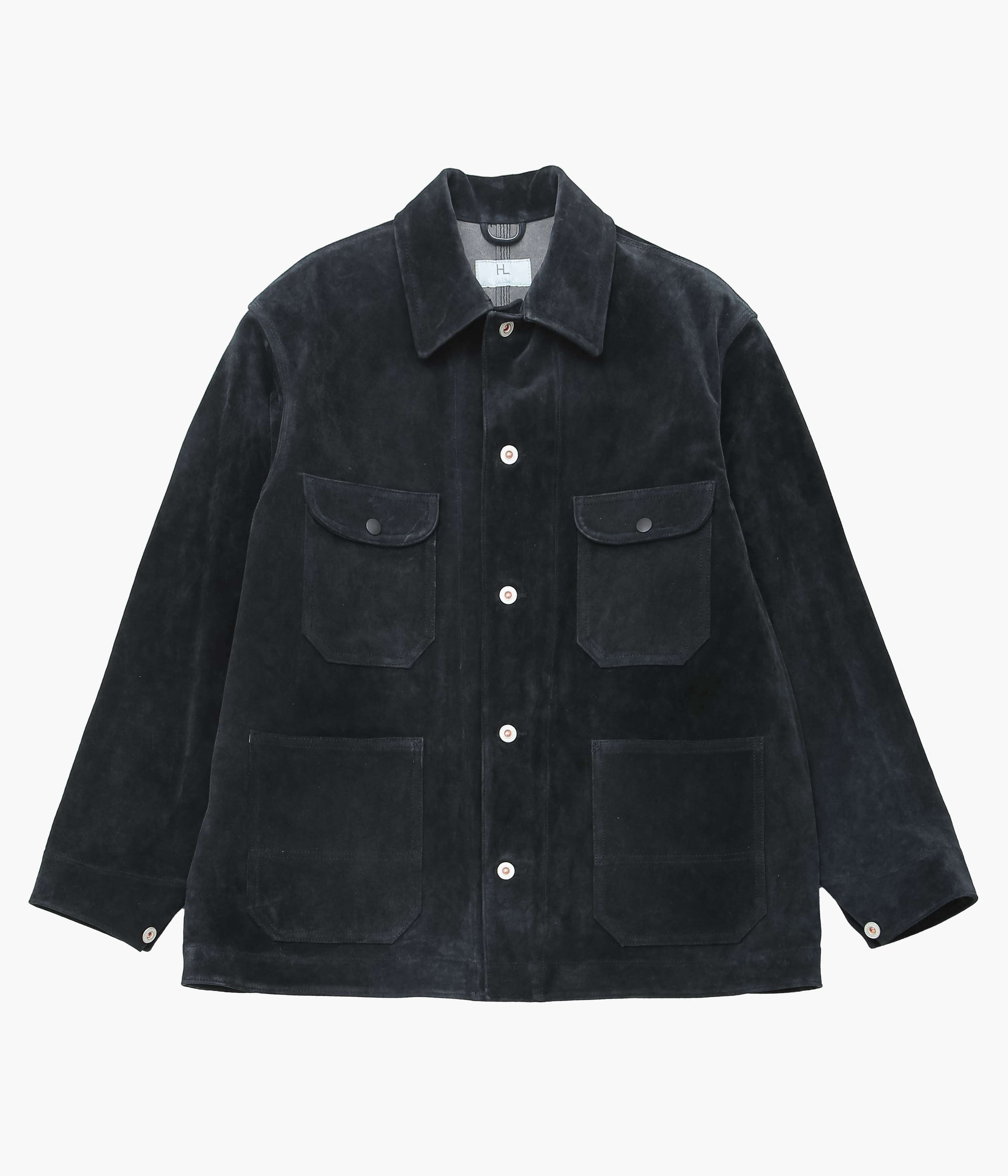 HERILL ''GOATSUEDE RAILROAD CHOREJACKET'' (FADED BLACK) – THE