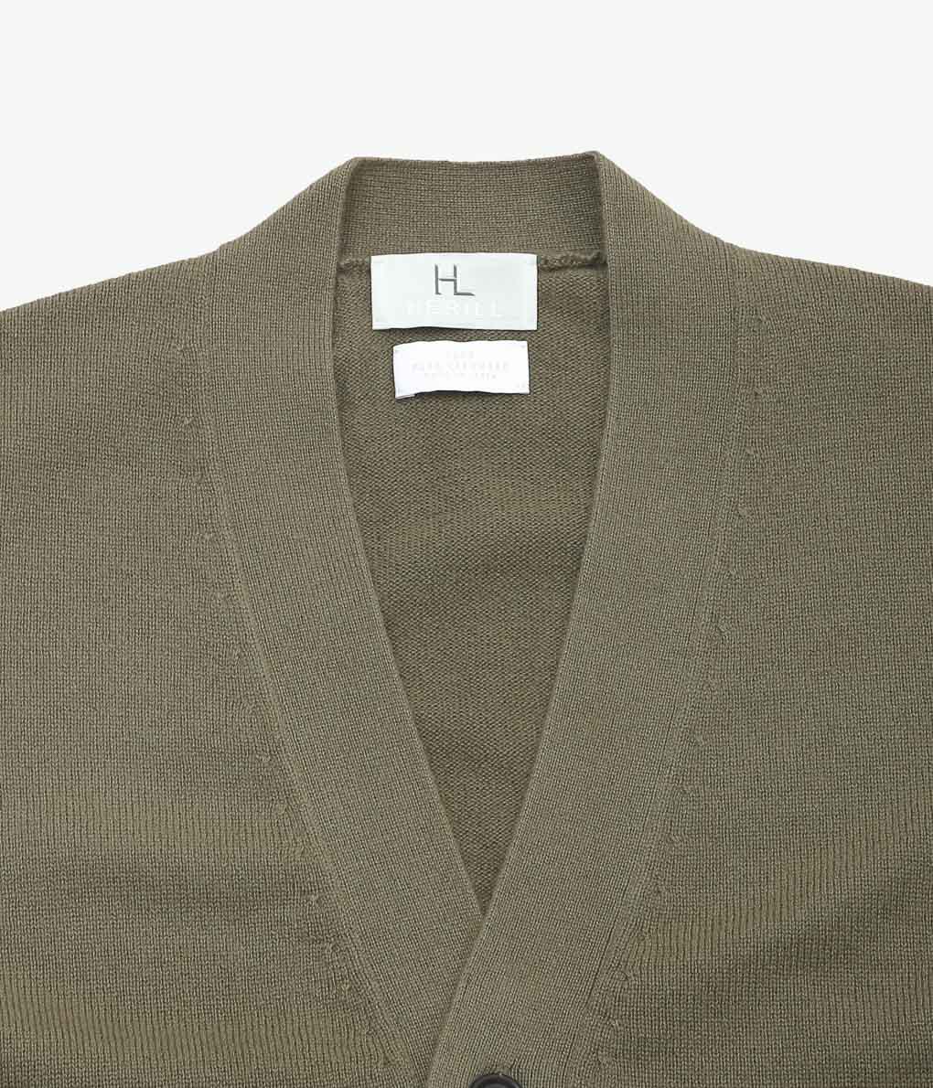 HERILL ''GOLDENCASH CARDIGAN'' (KHAKI)
