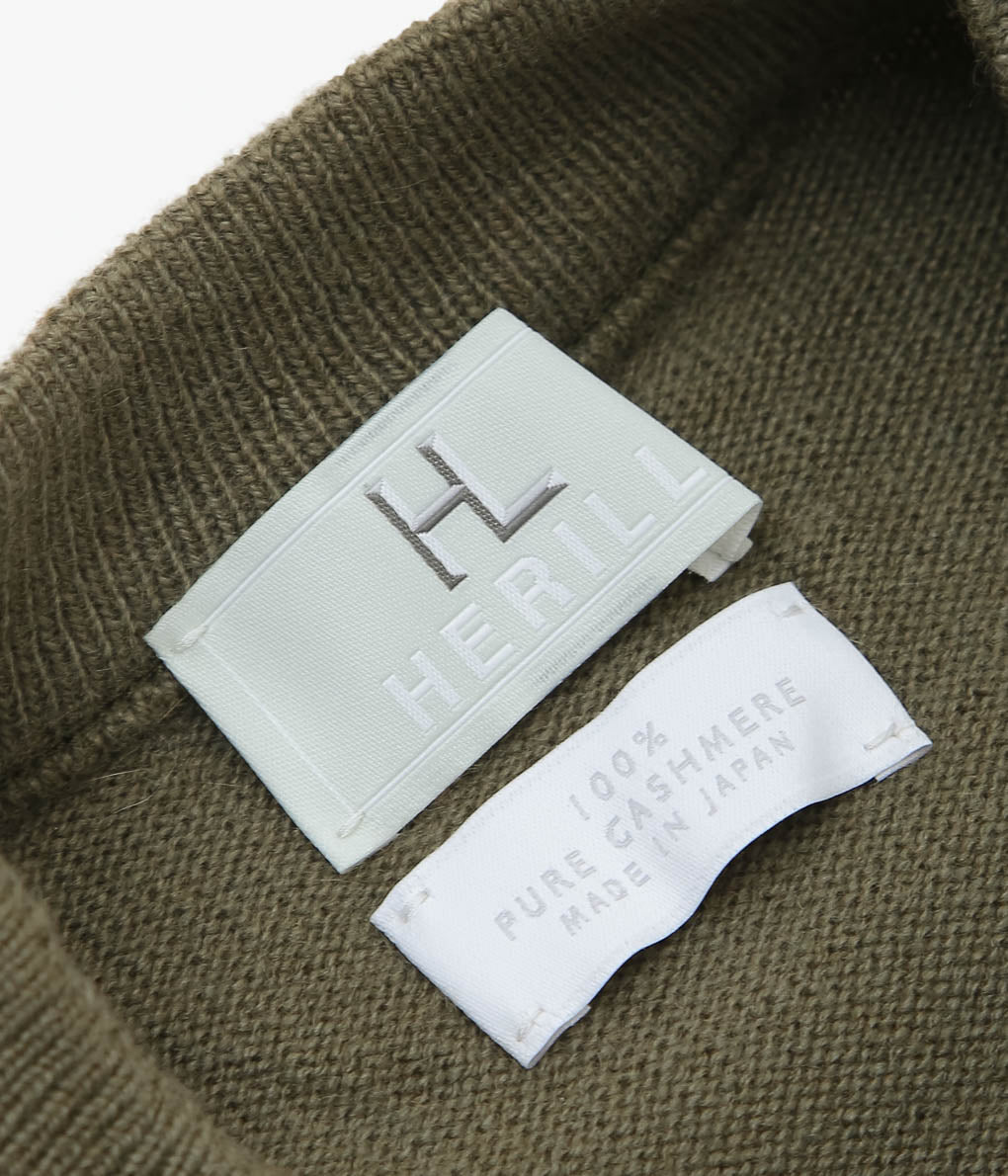 HERILL ''GOLDENCASH PULLOVER'' (KHAKI)