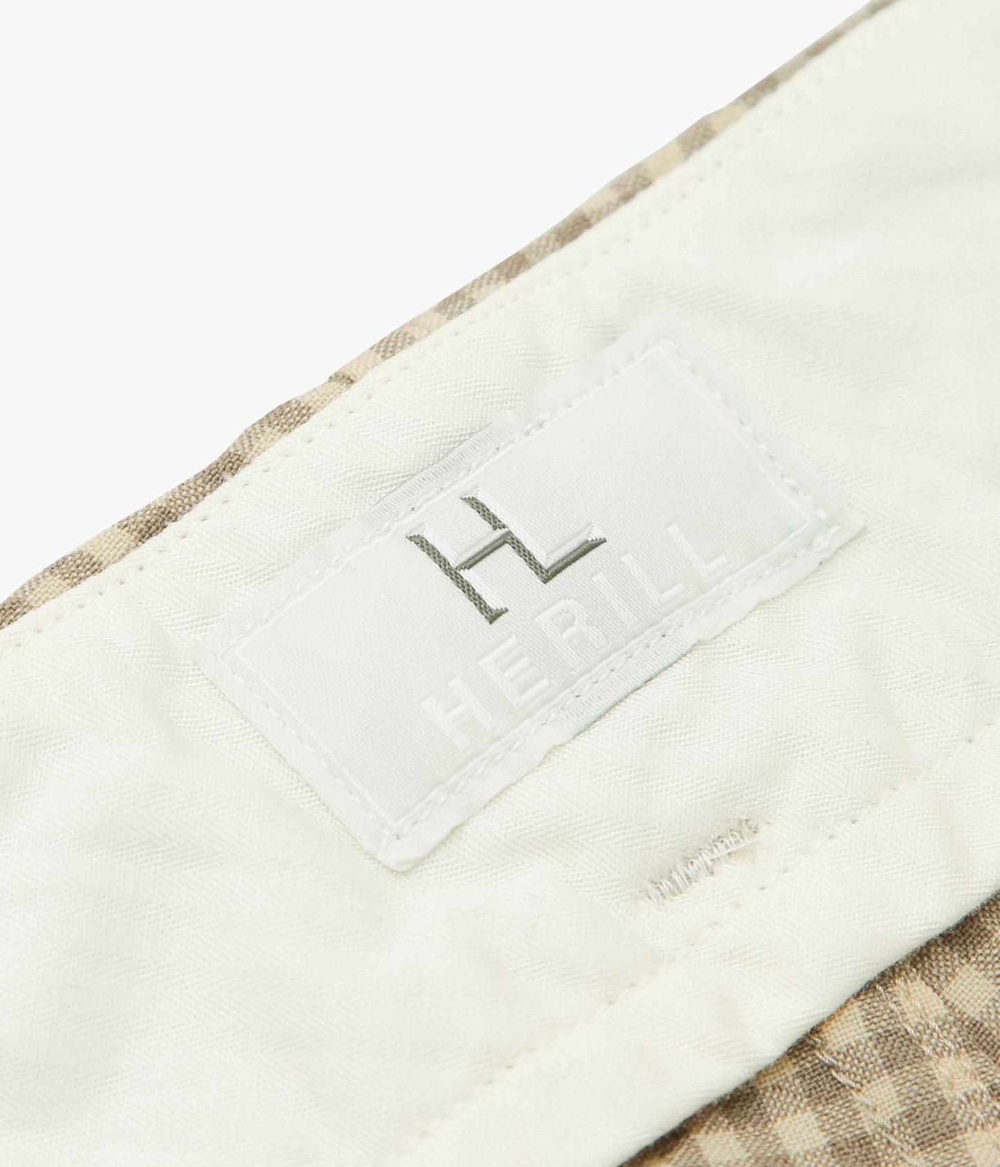 HERILL ''RIGID WOOLCHECK PANTS'' (BEIGE)