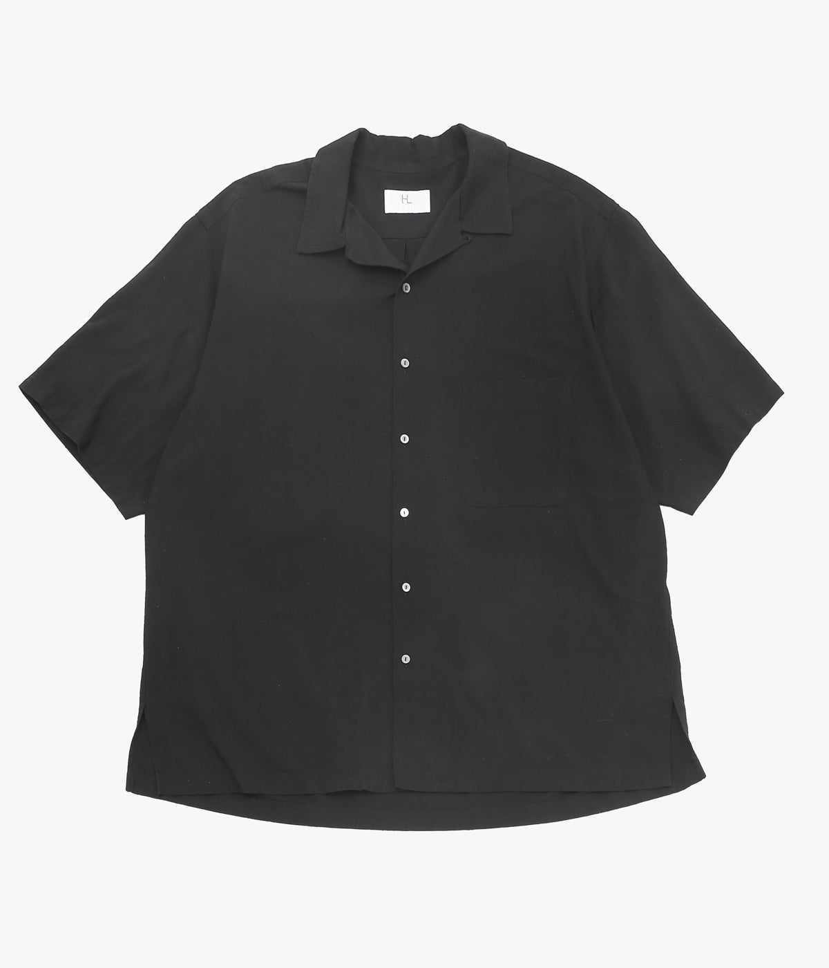 定価3.5万 高級素材 HERILL OPENCOLLAR SHIRT 22SS HERILL ''SILK COTTON NEP OPENCOLLAR SHIRTS'' (BLACK) – THE STORE