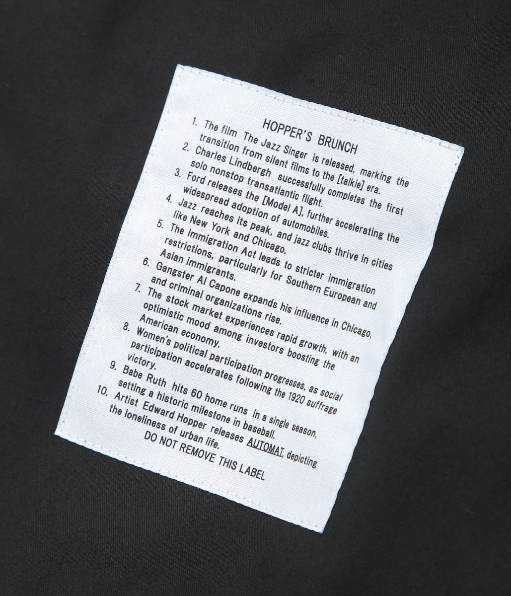 HOPPER'S BRUNCH ''FISHTAIL COAT'' (BLACK)