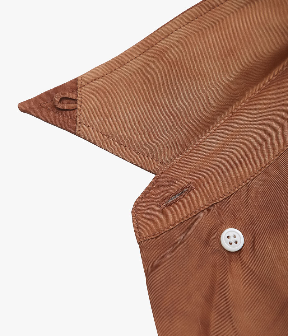 I AM DORK ''HIDDEN BUTTON SHIRTS|VISCOSE'' (BROWN UNEVENNESS)