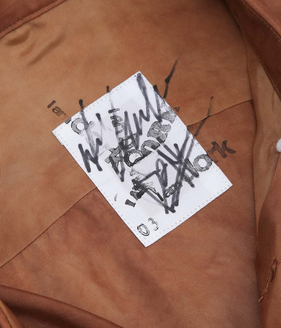 I AM DORK ''HIDDEN BUTTON SHIRTS|VISCOSE'' (BROWN UNEVENNESS)
