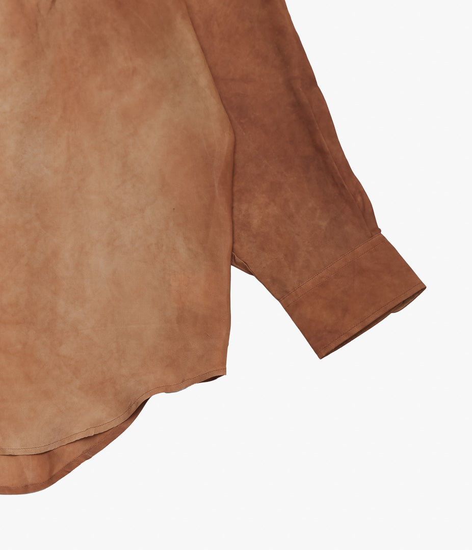 I AM DORK ''HIDDEN BUTTON SHIRTS|VISCOSE'' (BROWN UNEVENNESS)