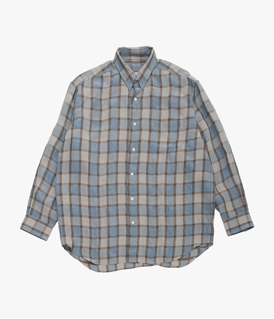 I AM DORK ''HIDDEN BUTTON SHIRTS|VISCOSE'' (CORAL CHECK)