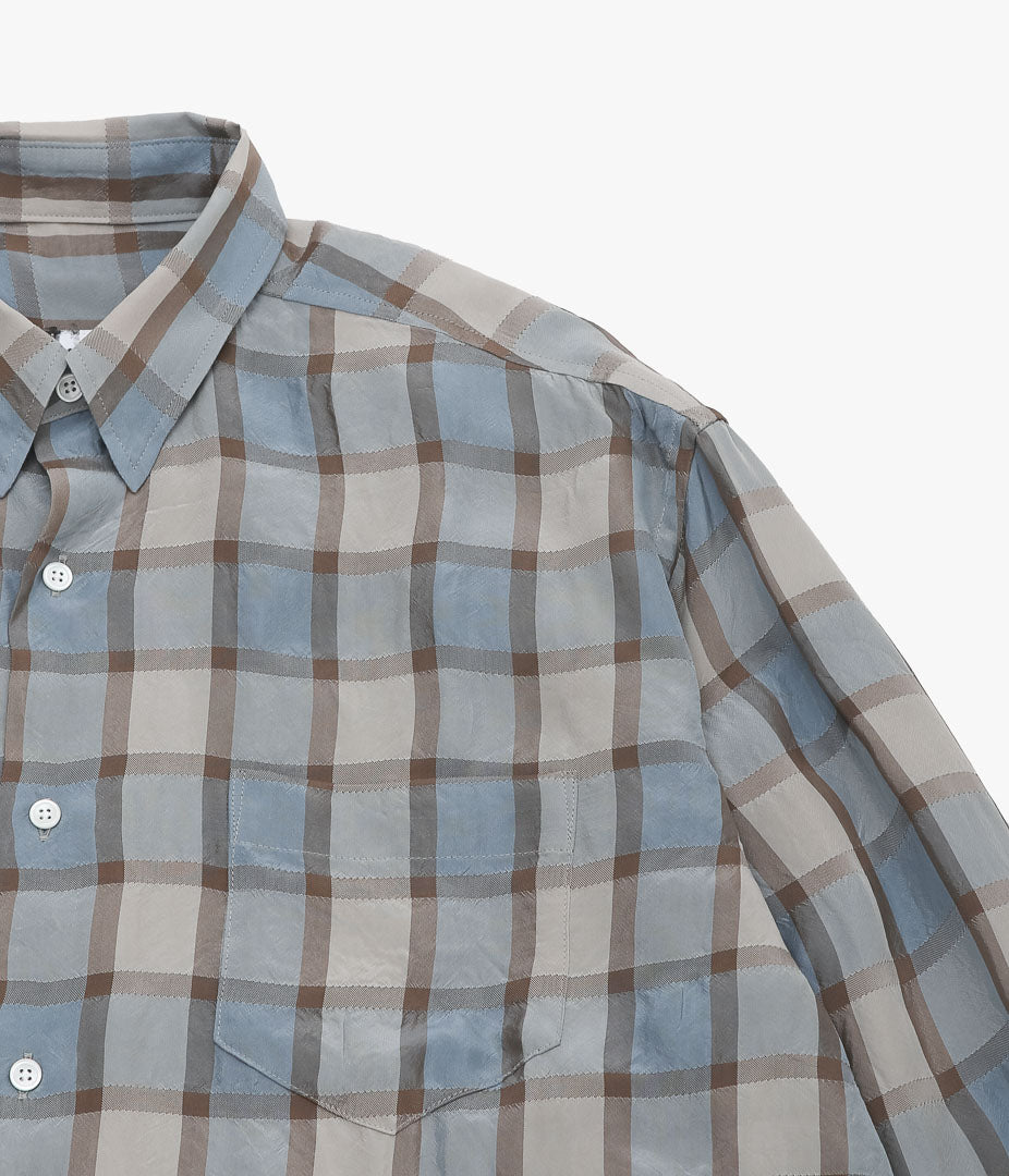 I AM DORK ''HIDDEN BUTTON SHIRTS|VISCOSE'' (CORAL CHECK)