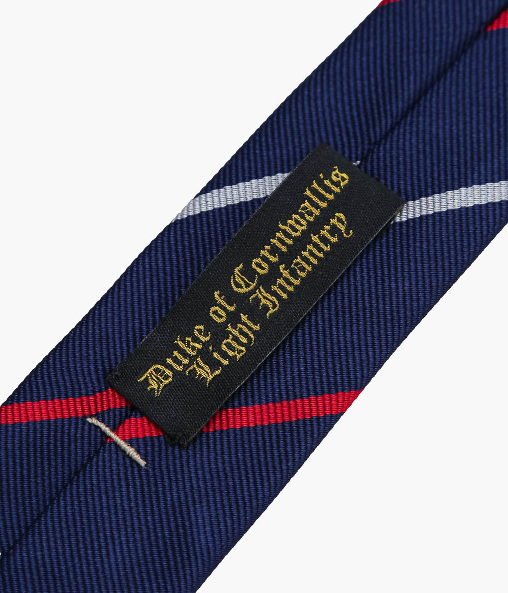 INDIVIDUALIZED ACCEROIES ''REGIMENTAL STRIPE TIE'' (NAVY/RED/SILVER)