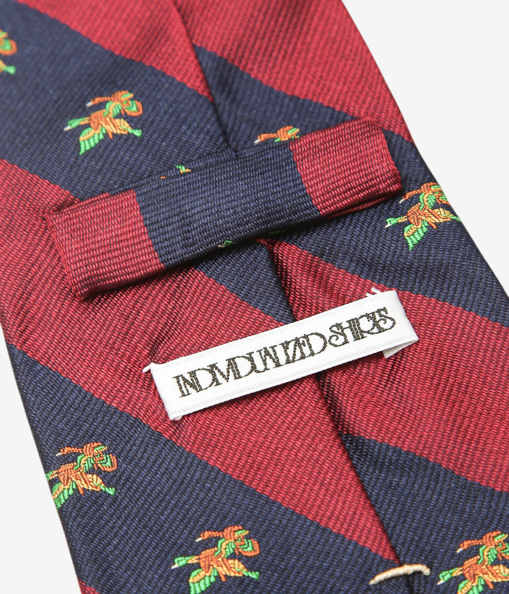 INDIVIDUALIZED ACCESSORIES ''DUCKS REPP TIE'' (RED)