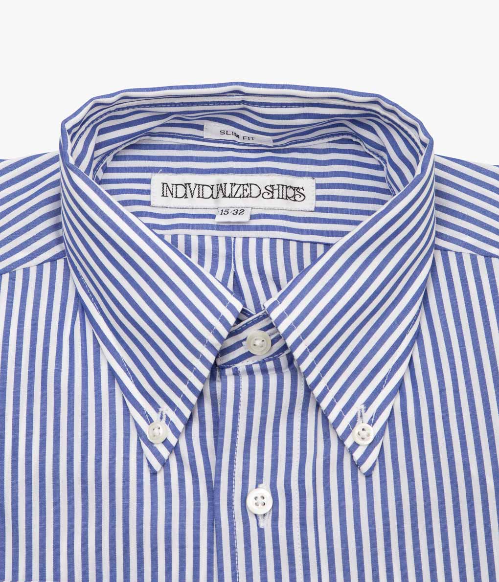 INDIVIDUALIZED SHIRTS ''BENGAL STRIPE (SLIM FIT BUTTON DOWN SHIRT)'' (BLUE)