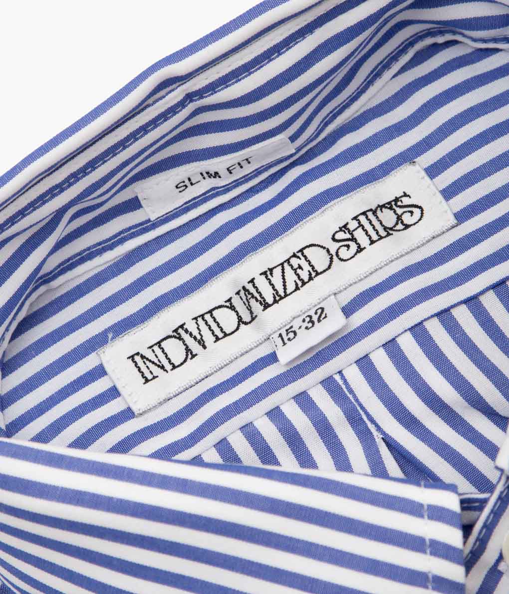 INDIVIDUALIZED SHIRTS ''BENGAL STRIPE (SLIM FIT BUTTON DOWN SHIRT)'' (BLUE)
