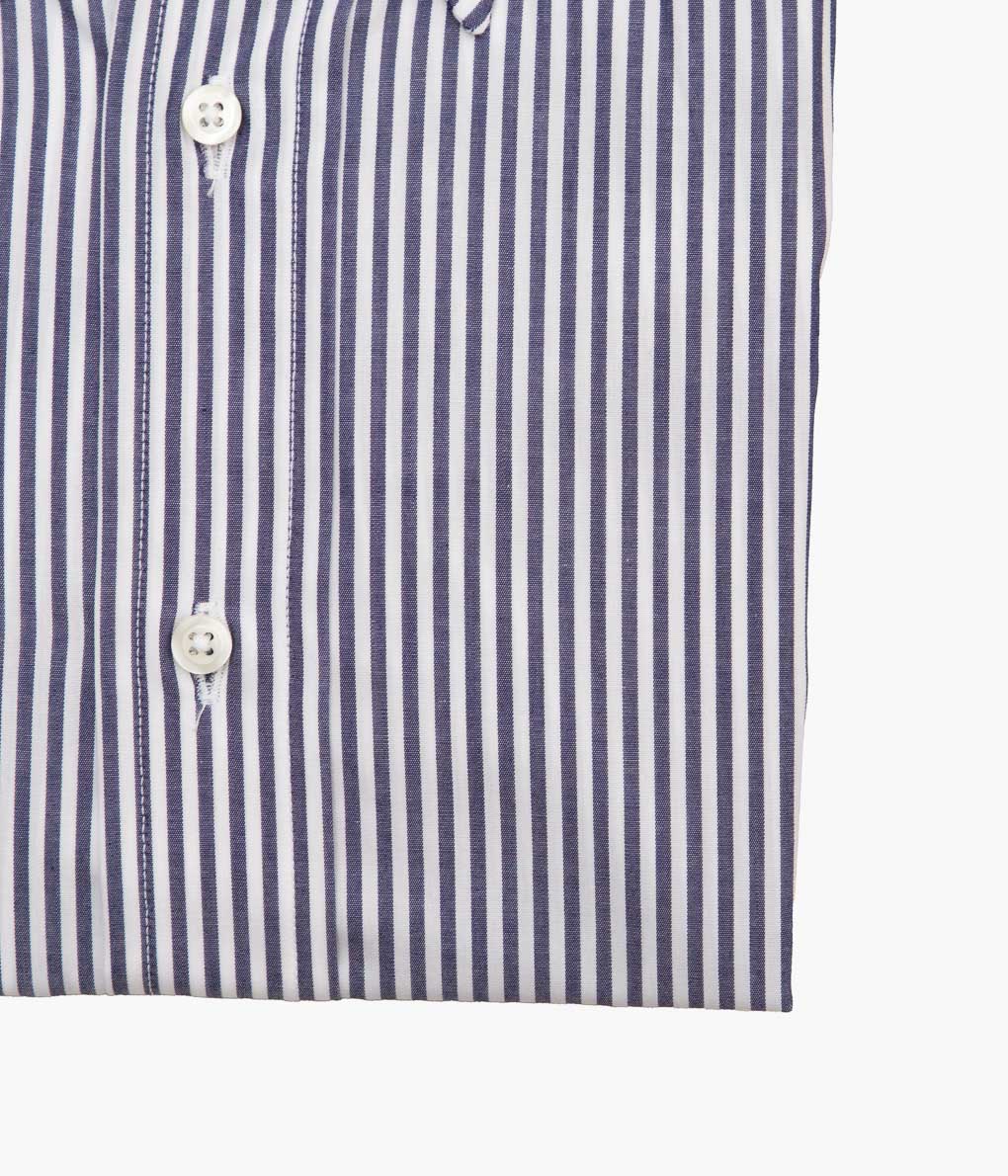 INDIVIDUALIZED SHIRTS ''BENGAL STRIPE (SLIM FIT BUTTON DOWN SHIRT)''(NAVY)