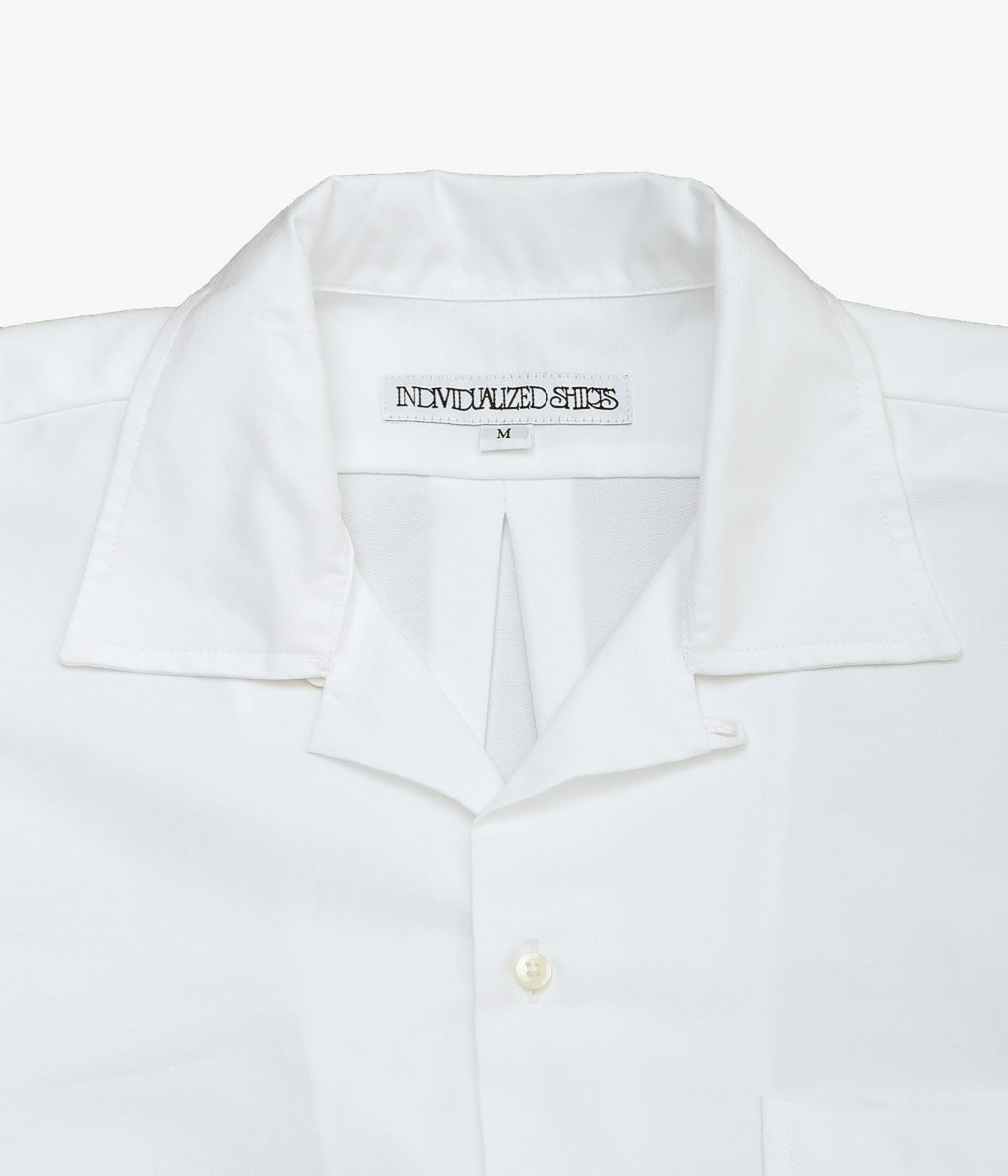 INDIVIDUALIZED SHIRTS ''CAMBRIDGE OX OVERSIZED CAMP COLLAR S/S'' (WHITE)