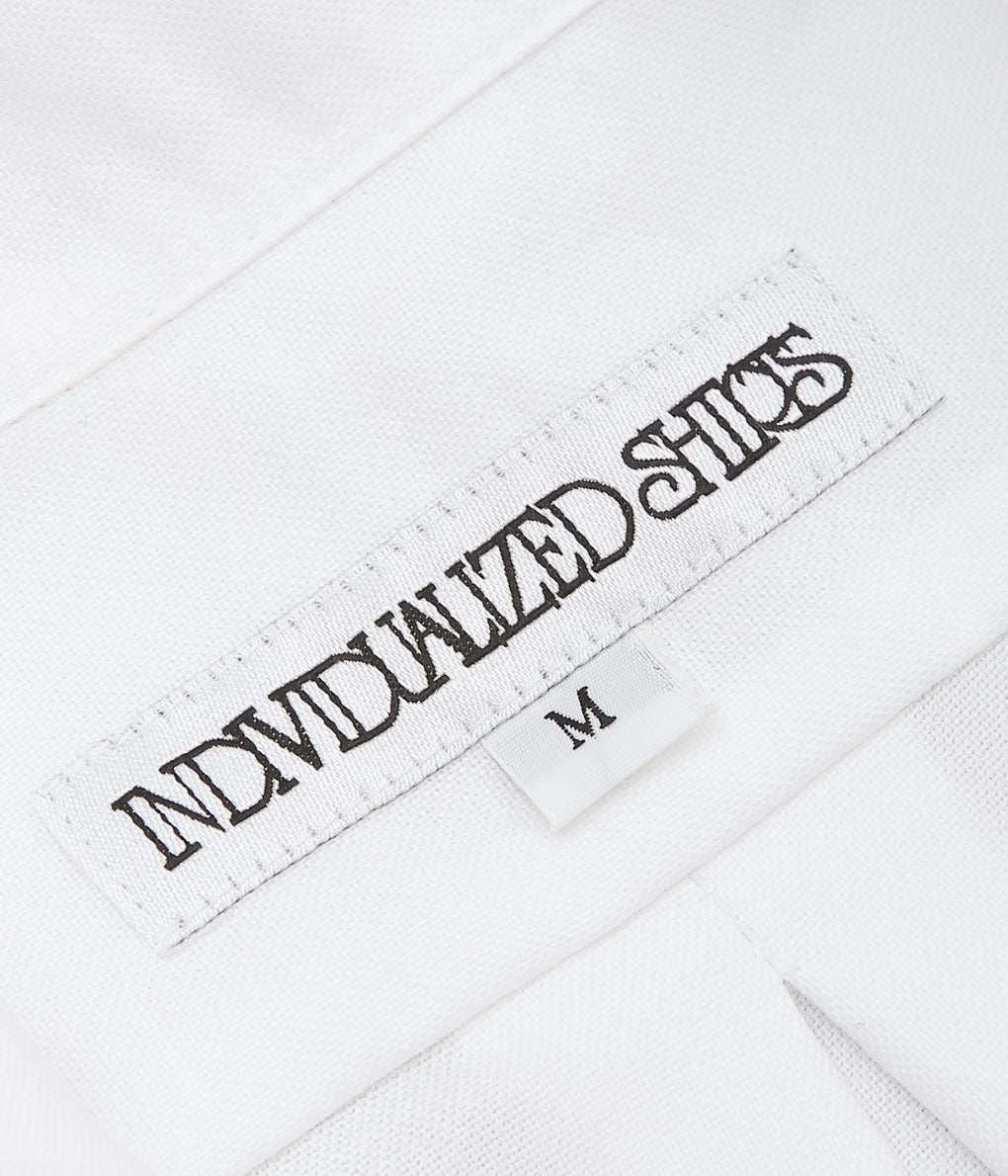 INDIVIDUALIZED SHIRTS ''CAMBRIDGE OX OVERSIZED CAMP COLLAR S/S'' (WHITE)