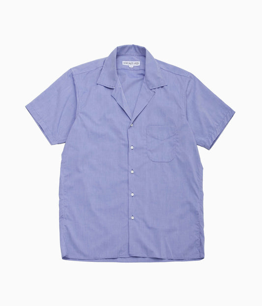 INDIVIDUALIZED SHIRTS ''CAMP COLLAR S/S'' (INDIGO CHAMBRAY)