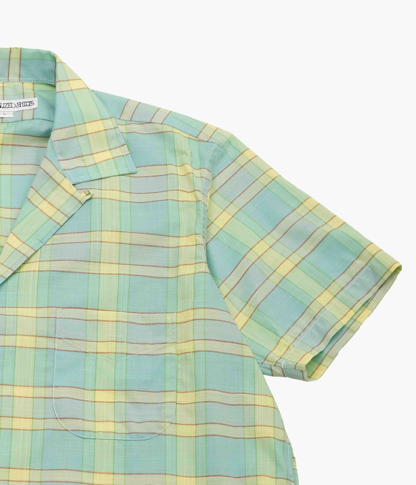 INDIVIDUALIZED SHIRTS ''CAMP COLLAR S/S'' (MADRAS)