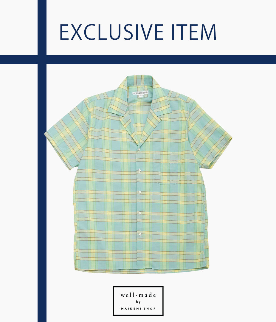INDIVIDUALIZED SHIRTS ''CAMP COLLAR S/S'' (MADRAS)