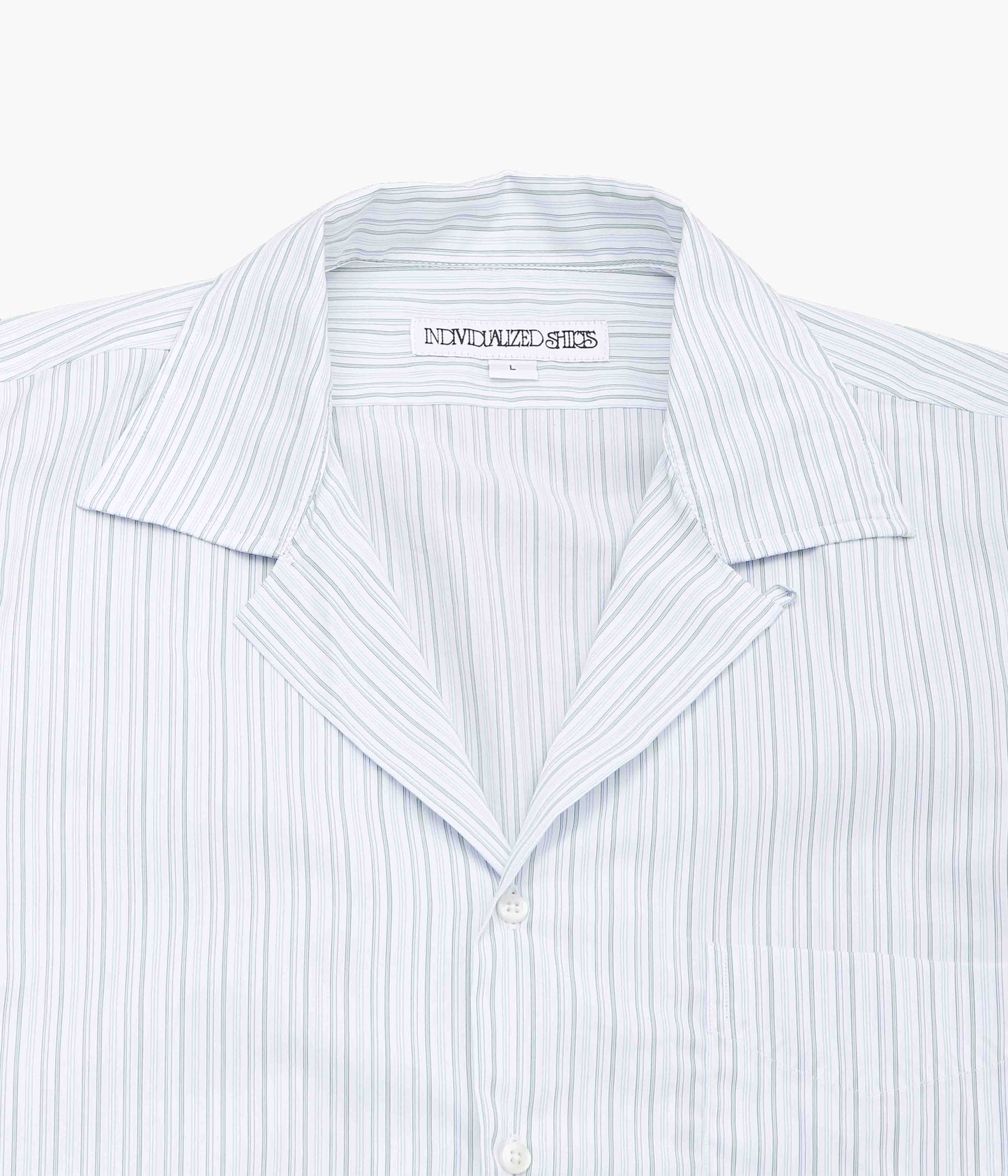INDIVIDUALIZED SHIRTS ''CAMP COLLAR S/S'' (MULTI STRIPE)