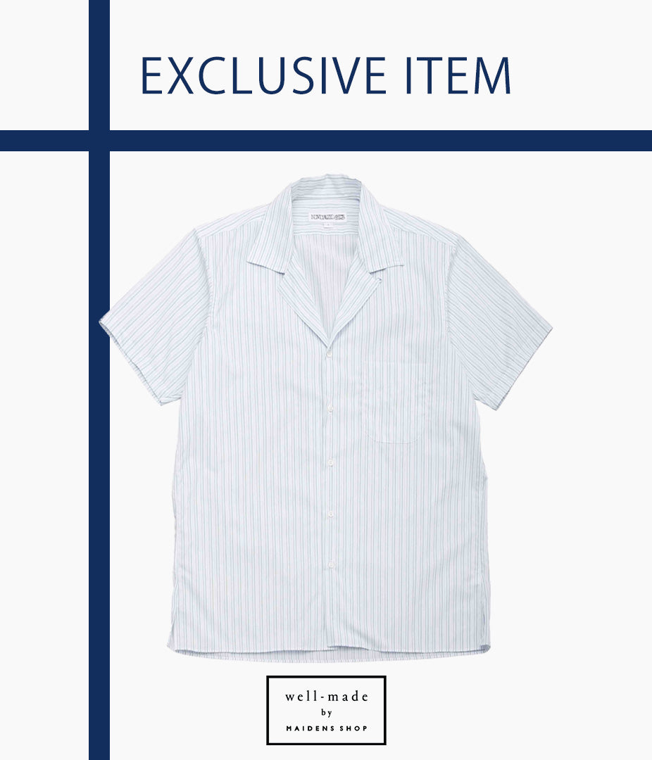 INDIVIDUALIZED SHIRTS ''CAMP COLLAR S/S'' (MULTI STRIPE)