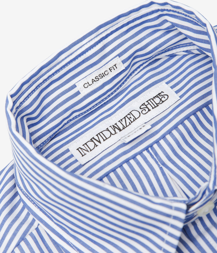 INDIVIDUALIZED SHIRTS ''CLASSIC BENGAL(CLASSIC FIT JFK COLLAR SHIRTS)'' (BLUE)