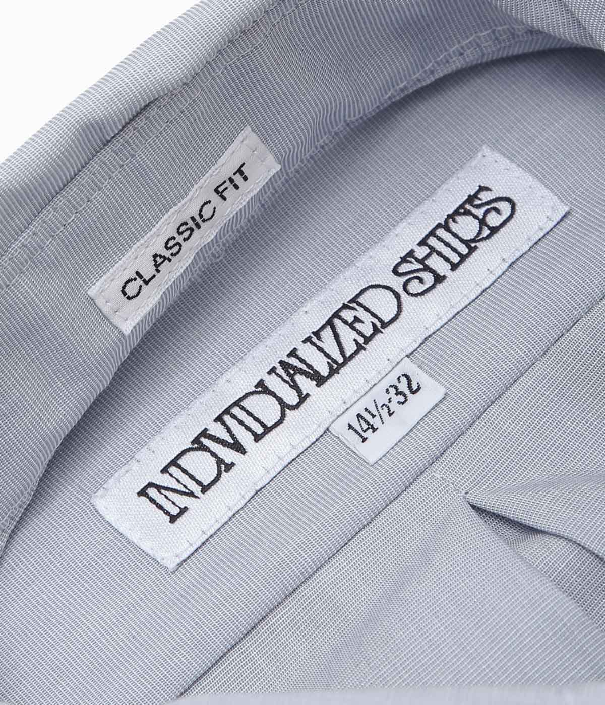 INDIVIDUALIZED SHIRTS ''END ON END(CLASSIC FIT BUTTON DOWN SHIRT)'' (LT.GRAY)