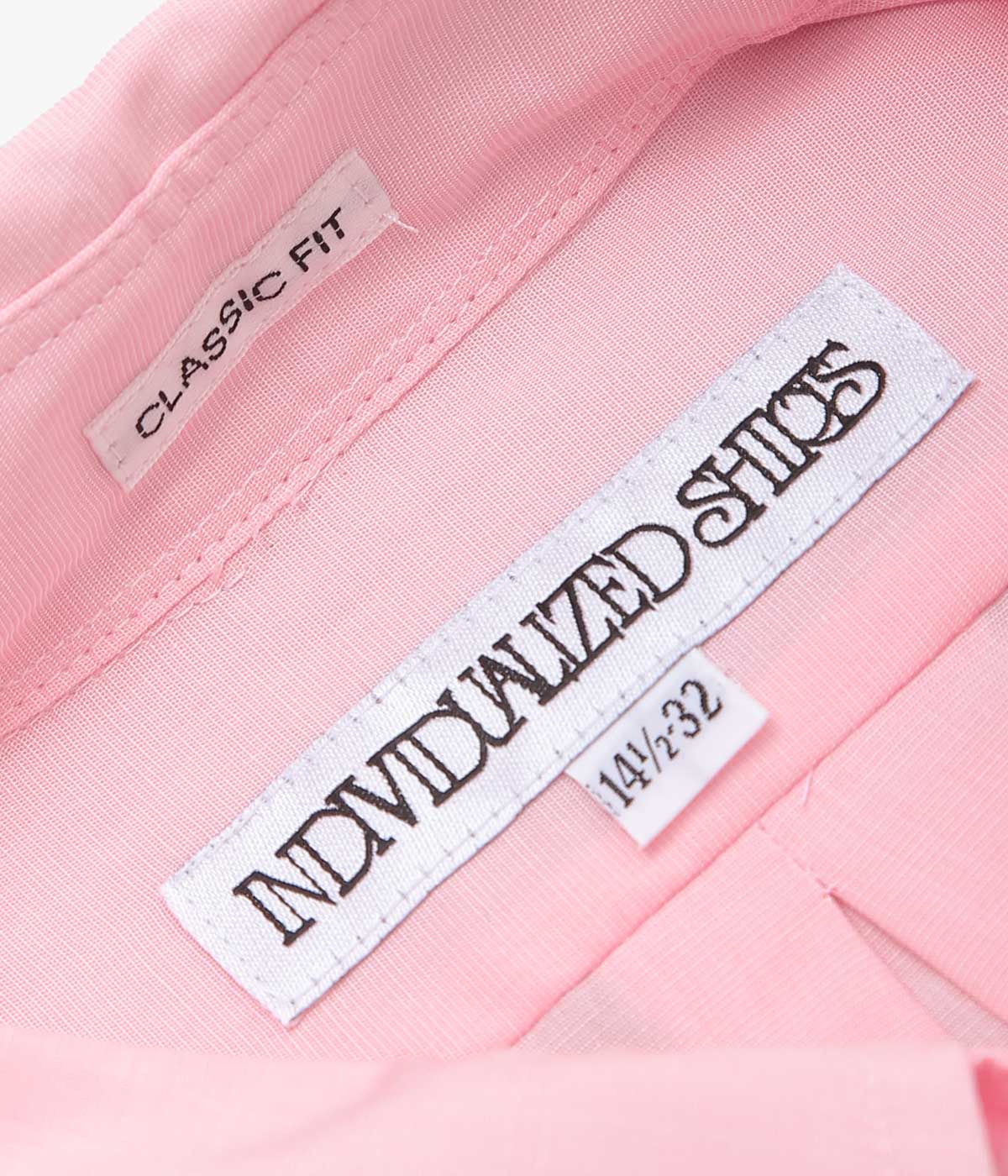 INDIVIDUALIZED SHIRTS ''END ON END(CLASSIC FIT BUTTON DOWN SHIRT)'' (PINK)
