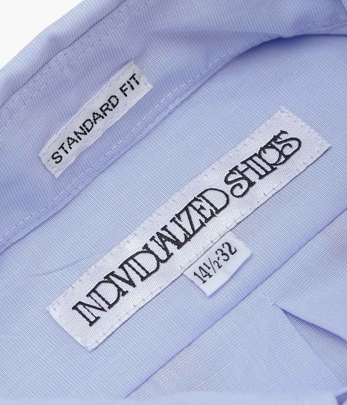 INDIVIDUALIZED SHIRTS ''END ON END(STANDARD FIT BUTTON DOWN SHIRT)'' (LT.BLUE)