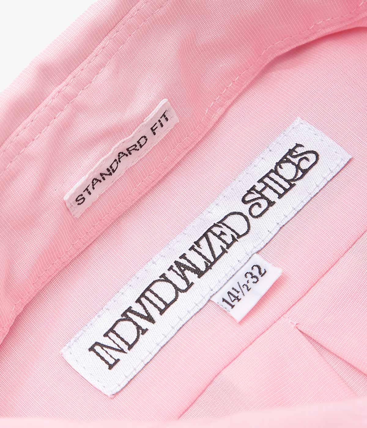 INDIVIDUALIZED SHIRTS ''END ON END(STANDARD FIT BUTTON DOWN SHIRT)'' (PINK)