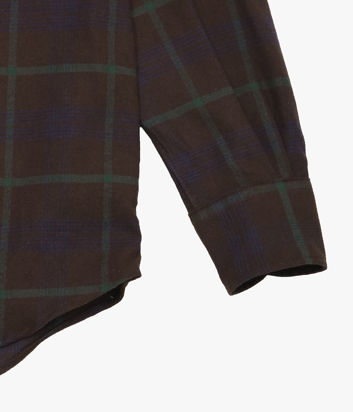 INDIVIDUALIZED SHIRTS ''FLANNEL PLAID(ATHLETIC FIT BUTTON DOWN SHIRT)'' (DK.BROWN)