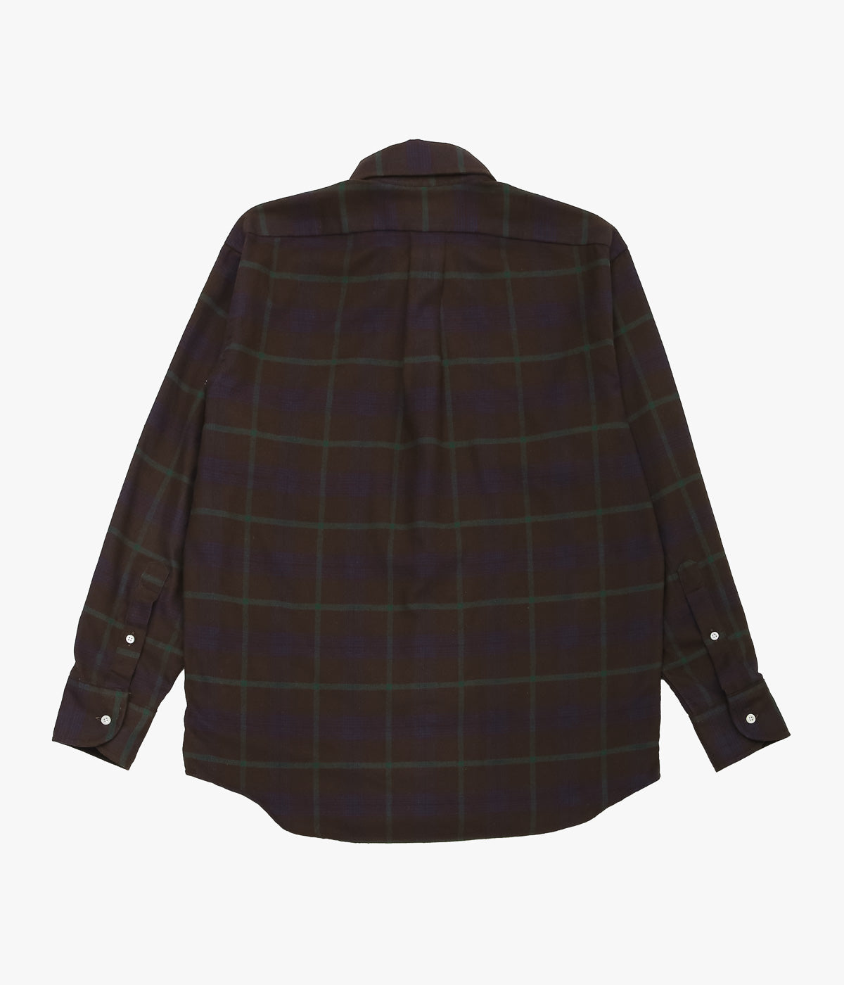 INDIVIDUALIZED SHIRTS ''FLANNEL PLAID(ATHLETIC FIT BUTTON DOWN SHIRT)'' (DK.BROWN)