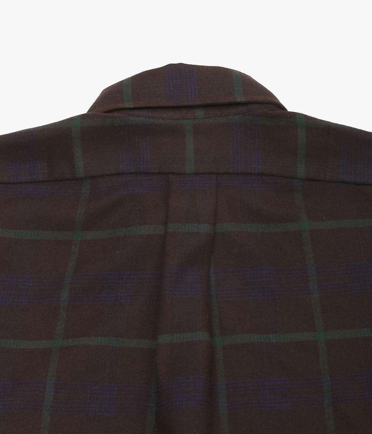 INDIVIDUALIZED SHIRTS ''FLANNEL PLAID(ATHLETIC FIT BUTTON DOWN SHIRT)'' (DK.BROWN)