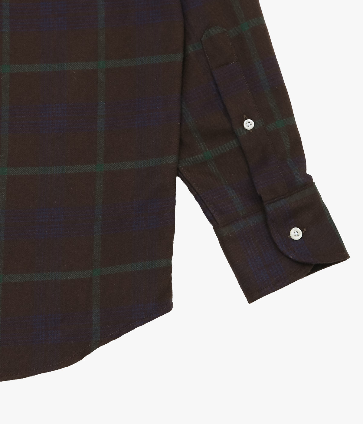 INDIVIDUALIZED SHIRTS ''FLANNEL PLAID(ATHLETIC FIT BUTTON DOWN SHIRT)'' (DK.BROWN)
