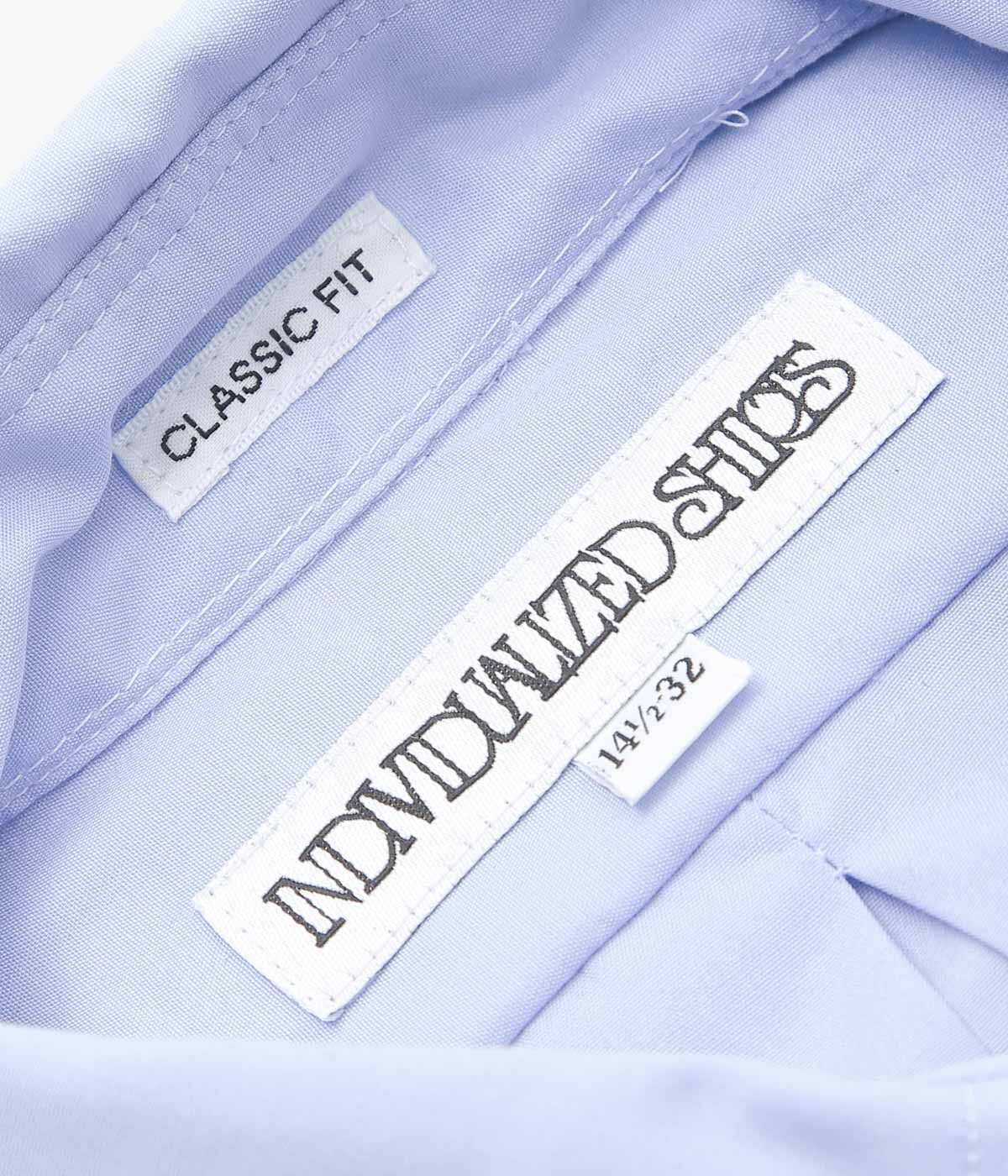 INDIVIDUALIZED SHIRTS ''IMPERIAL BROAD CLOTH(CLASSIC FIT JFK COLLAR SHIRT)'' (BLUE)