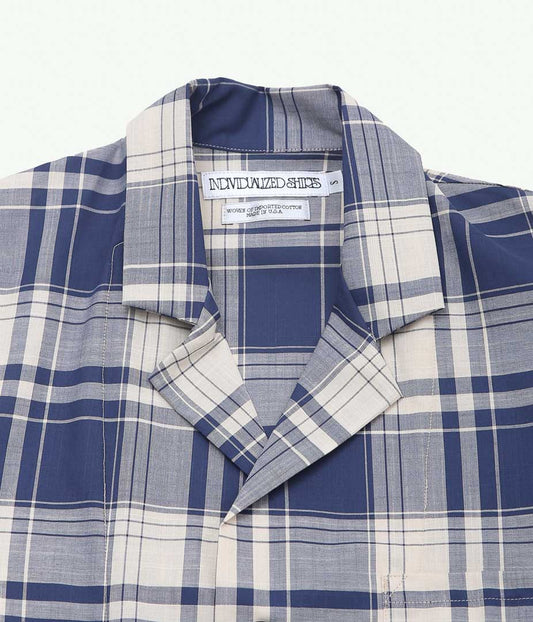 INDIVIDUALIZED SHIRTS ''LOUNGER JACKET(LIMITED MADRAS)'' (BLUE)