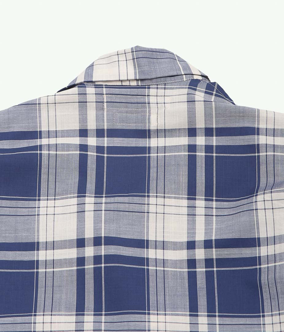 INDIVIDUALIZED SHIRTS ''LOUNGER JACKET(LIMITED MADRAS)'' (BLUE)
