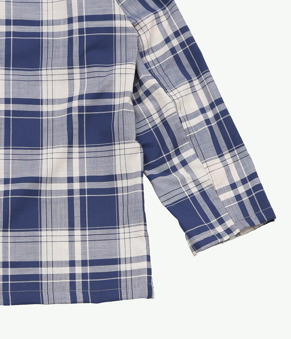 INDIVIDUALIZED SHIRTS ''LOUNGER JACKET(LIMITED MADRAS)'' (BLUE)
