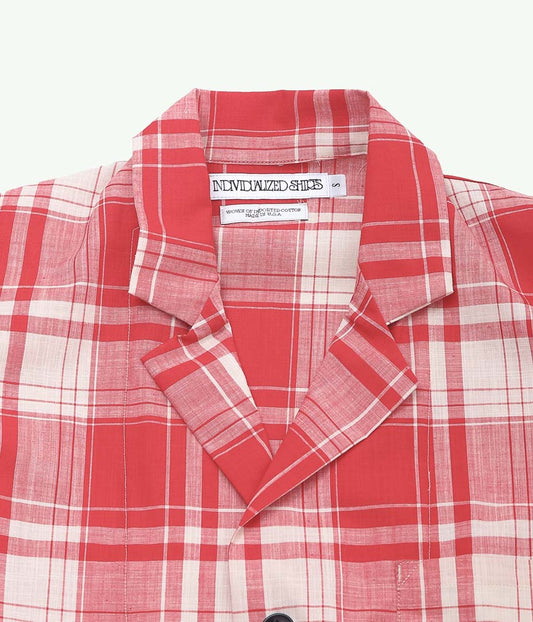 INDIVIDUALIZED SHIRTS ''LOUNGER JACKET(LIMITED MADRAS)'' (RED)