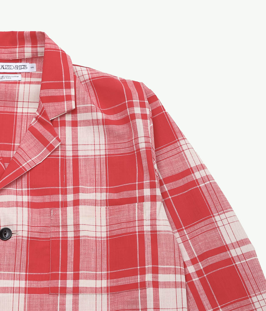 INDIVIDUALIZED SHIRTS ''LOUNGER JACKET(LIMITED MADRAS)'' (RED)