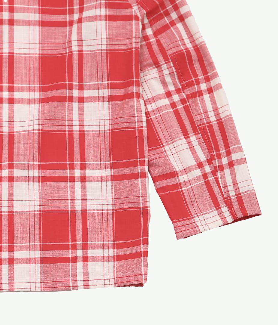 INDIVIDUALIZED SHIRTS ''LOUNGER JACKET(LIMITED MADRAS)'' (RED)