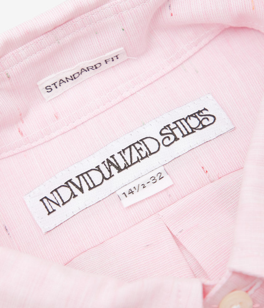 INDIVIDUALIZED SHIRTS ''MULTI NEP(STANDARD FIT BUTTON DOWN SHIRT)'' (PINK)
